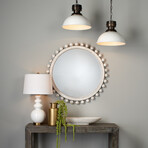Horizon Wood Mirror, White