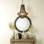 Horizon Wood Mirror, Charcoal
