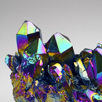Rainbow Aura Quartz Crystal Cluster // 491.1 grams
