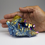 Rainbow Aura Quartz Crystal Cluster // 383.6 grams