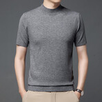 Solid Mockneck T-shirt // Gray (2XL)