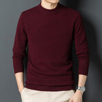 Solid Crewneck Pullover // Plum (L)
