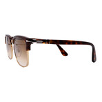 Men's // Persol PO3327S 24/51 Square Sunglasses // Havana Gold + Brown Gradient Lenses