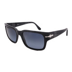 Men's // Persol PO3315S 95/53 Square Sunglasses // Black + Grey Gradient Lenses