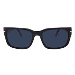 Men's // Persol PO3315S 95/53 Square Sunglasses // Black + Grey Gradient Lenses