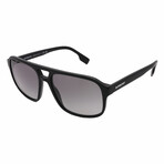 Men's // Burberry BE4320 300111 Aviator Sunglasses // Black + Grey Gradient