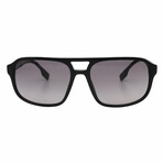 Men's // Burberry BE4320 300111 Aviator Sunglasses // Black + Grey Gradient