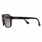 Men's // Burberry BE4320 300111 Aviator Sunglasses // Black + Grey Gradient