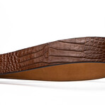 Riccardo Caiman Belly Leather Belt // Bay Apache (44)