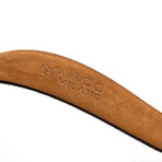 Silvio Caiman Back Leather Belt // Cognac Rustic (48)