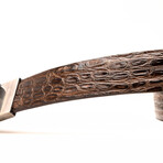 Massimo Caiman Flank Leather Belt // Brown (44)