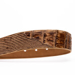 Giovanni Lizard Ring & Caiman Belly Leather Belt // Pantano Orix (40)