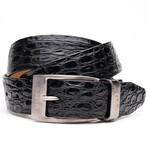 Massimo Caiman Flank Leather Belt // Black (44)