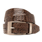 Massimo Caiman Flank Leather Belt // Brown (44)