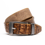 Giovanni Lizard Ring & Caiman Belly Leather Belt // Pantano Orix (40)