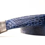 Massimo Caiman Flank Leather Belt // Navy (44)
