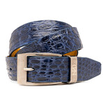 Massimo Caiman Flank Leather Belt // Navy (44)