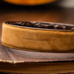 Massimo Caiman Flank Leather Belt // Brown (44)