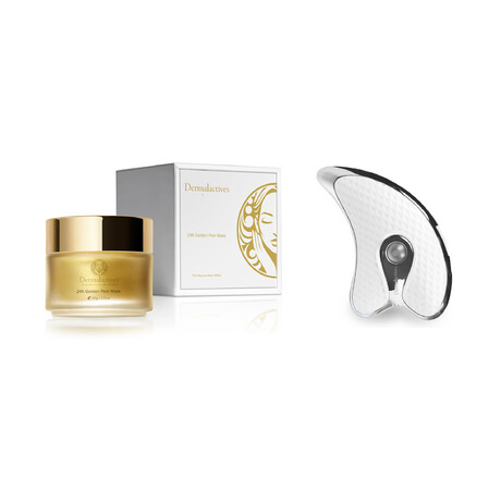 Dermalactives // Diamond Face Lifting Therapy Device + 24K Golden Peel Mask Set // Set of 2