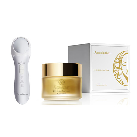 Dermalactives // Microcurrent Facial Toning Device + 24K Golden Peel Mask Set // Set of 2