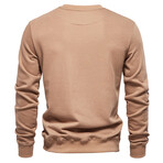 Solid Sweatshirt // Khaki (L)