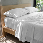 Luxury Bed Sheet Set (White Standard Queen)