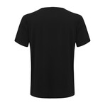 Blocked Crewneck T-shirt // Claret + Black + White (XL)