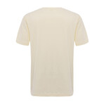 Blocked Crewneck T-shirt // Apricot + White + Black (M)