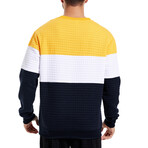 Blocked Sweatshirt // Yellow + White + Black (L)