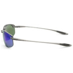 Maui Jim // Hookipa Men's MJ0407S-016 // Gray + Blue Hawaii Mirror