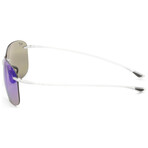 Maui Jim // Hikina Men's MJ0445S-001 // White + Blue Hawaii Mirror