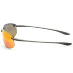 Maui Jim // Hookipa Xlarge Men's MJ0456S-005 // Black + Hawaii Lava Mirror