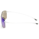 Maui Jim // Hema Men's MJ0443S-002 // White + Blue Hawaii Mirror