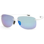 Maui Jim // Hikina Men's MJ0445S-001 // White + Blue Hawaii Mirror