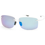 Maui Jim // Hema Men's MJ0443S-002 // White + Blue Hawaii Mirror
