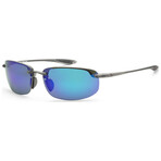 Maui Jim // Hookipa Men's MJ0407S-016 // Gray + Blue Hawaii Mirror