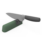 BergHOFF Leo Graphite Two-Stage Ceramic Knife Sharpener, Sage