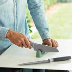 BergHOFF Leo Graphite Two-Stage Ceramic Knife Sharpener, Sage