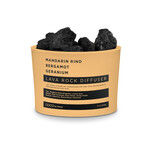 Lava Rock Diffuser, Scented Lava Rocks and 2 Diffusing Oils // Mandarin Rind | Bergamot | Geranium Set