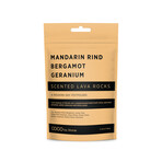 Lava Rock Diffuser, Scented Lava Rocks and 2 Diffusing Oils // Mandarin Rind | Bergamot | Geranium Set