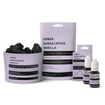 Lava Rock Diffuser, Scented Lava Rocks and 2 Diffusing Oils // Amber | Sandalwood | Vanilla Set