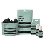 Lava Rock Diffuser, Scented Lava Rocks and 2 Diffusing Oils // Cypress | Vetiver | Cedar Set