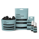Lava Rock Diffuser, Scented Lava Rocks and 2 Diffusing Oils // Citrus | Lemongrass | Jasmine Set