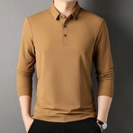 Button Down Long Sleeve Polo // Yellow (XS)