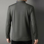 Button Down Long Sleeve Polo // Gray Green (XS)