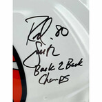 Denver Broncos Signed John Elway Shannon Sharpe Ed Mccaffrey Rod Smith Helmet