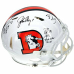 Denver Broncos Signed John Elway Shannon Sharpe Ed Mccaffrey Rod Smith Helmet