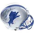 Barry Sanders Autographed Detroit Lions Full Size Inscribed Helmet