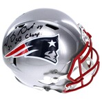Tedy Bruschi Autographed New England Patriots Full Size Speed Helmet