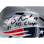 Tedy Bruschi Autographed New England Patriots Full Size Speed Helmet